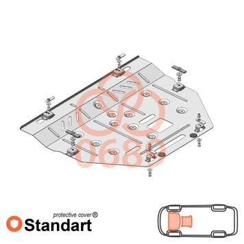 Захист двигуна і КПП для Ford Edge 2016-2019- KOLCHUGA Standart 1.0689.00 фото