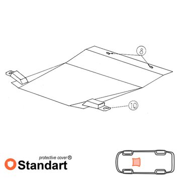 Захист КПП для Audi 100 С4 1990-1994 KOLCHUGA Standart 1.9355.00 фото