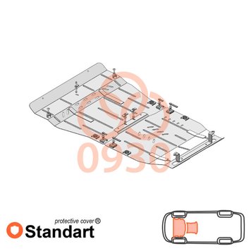 Захист двигуна і КПП для Subaru Legacy 5 BR / BM 2009-2012 KOLCHUGA Standart 1.0930.00 фото