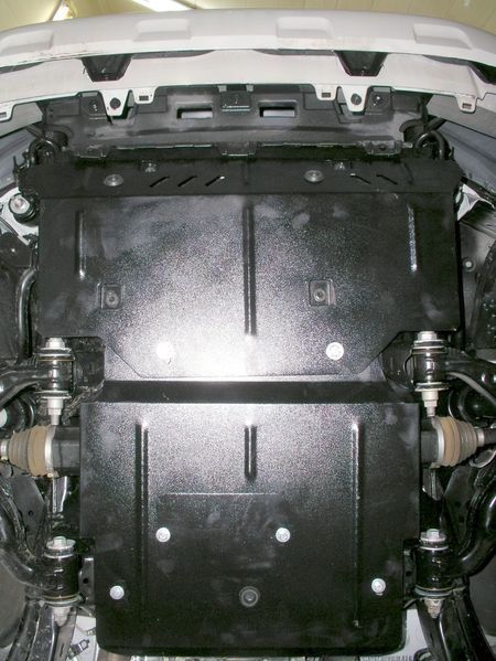 Захист двигуна, КПП і радіатора для Toyota Land Cruiser Prado J150 2009-2023 KOLCHUGA Standart 1.0319.00 фото ##SPECS## Об'єм двигуна: V-4.0; 2,7 МКПП | Примітка: 4,0 тільки АКПП / 2,7 тільки МКПП