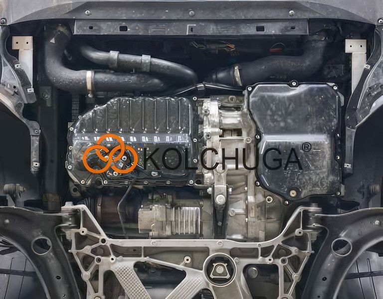 Защита двигателя и КПП для Volkswagen Arteon 2017-2024 KOLCHUGA ZiPoFlex 2.1333.00 фото ##SPECS## Объем двигателя: V-2,0TSI | Примечание: робот/4х4