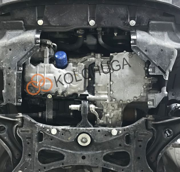 Защита двигателя и КПП для Honda Jazz 2013-2020 KOLCHUGA ALuOX 3.0853.00 фото ##SPECS## Объем двигателя: V-1,5и | Примечание: АКПП