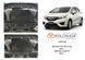 Защита двигателя и КПП для Honda Jazz 2013-2020 KOLCHUGA ALuOX 3.0853.00 фото 7 ##SPECS## Объем двигателя: V-1,5и | Примечание: АКПП