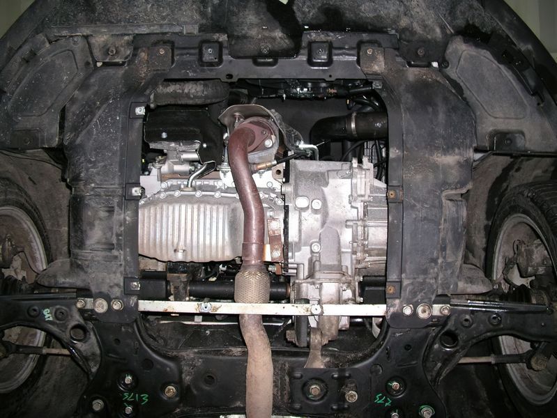 Захист двигуна, КПП і радіатора для Fiat Bravo 2007-2012- KOLCHUGA WhiteCover 4.0252.00 фото ##SPECS## Об'єм двигуна: V-1,4; 1,6 D | Примітка: варіатор