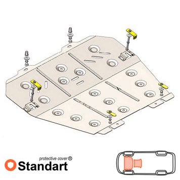 Захист двигуна і КПП для Opel Zafira A 1999-2005 KOLCHUGA Standart 1.9339.00 фото