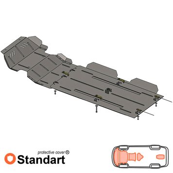 Захист двигуна, КПП, радіатора, роздатки і редуктора для Great Wall Wingle6 2014- KOLCHUGA Standart 1.0594.00 фото