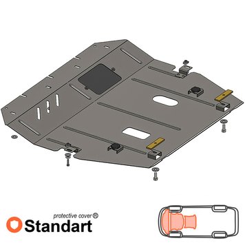 Захист двигуна, КПП і радіатора для Nissan Sentra 2014-2016 KOLCHUGA Standart 1.0628.00 фото