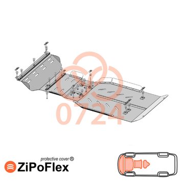 Захист двигуна, КПП, роздатки і радіатора для Ford F-150 2009-2014 KOLCHUGA ZiPoFlex 2.0724.00 фото