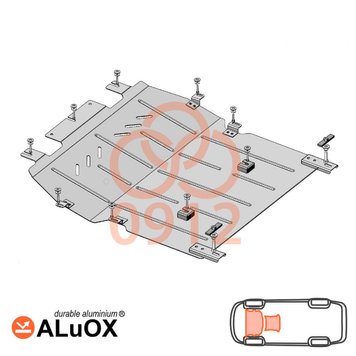 Захист двигуна і КПП для Fiat Doblo III K9 2022- KOLCHUGA ALuOX 3.0912.00 фото