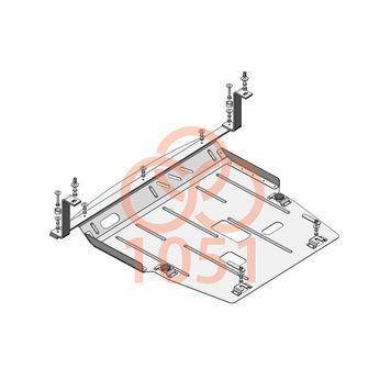фото Захист двигуна і КПП для Ford Ecosport 2017- KOLCHUGA WhiteCover 4.1051.00  ##SPECS## Об'єм двигуна: V-1.0i EcoBoost | Примітка: АКПП
