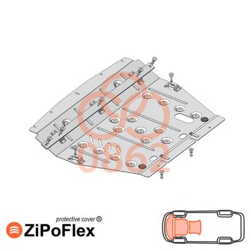 Захист двигуна, КПП і радіатора для Chery Tiggo 5X 2017- KOLCHUGA ZiPoFlex 2.0862.00 фото
