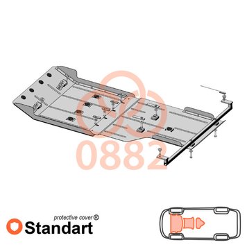 Захист двигуна, КПП і роздатки для Volkswagen Amarok I 2016-2020 KOLCHUGA Standart 1.0882.00 фото