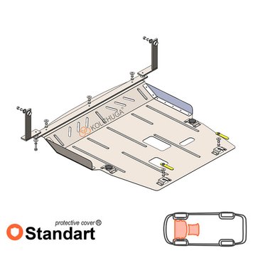 Захист двигуна і КПП для Ford Ecosport 2017- KOLCHUGA Standart 1.1040.00 фото