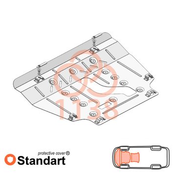 Захист двигуна, КПП і радіатора для Lexus NX 200t (AZ10) 2014-2021 KOLCHUGA Standart 1.1138.00 фото