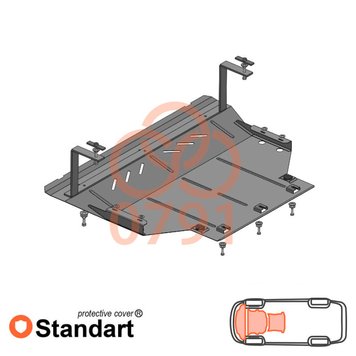 Захист двигуна, КПП і радіатора для Audi A3 8V 2012-2020 KOLCHUGA Standart 1.0791.00 фото