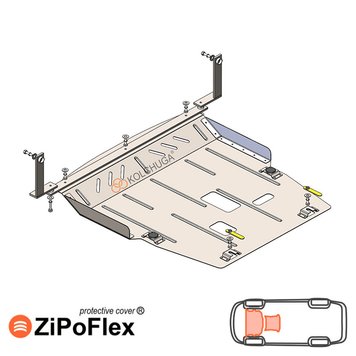 Захист двигуна і КПП для Ford Ecosport 2017- KOLCHUGA ZiPoFlex 2.1040.00 фото