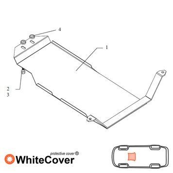 Захист КПП для Subaru Forester 2 SG 2002-2008 KOLCHUGA WhiteCover 4.0132.00 фото