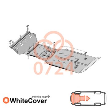 Захист двигуна, КПП, роздатки і радіатора для Ford F-150 2009-2014 KOLCHUGA WhiteCover 4.0724.00 фото