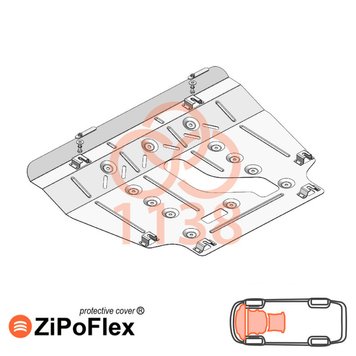 Захист двигуна, КПП і радіатора для Lexus NX 200t (AZ10) 2014-2021 KOLCHUGA ZiPoFlex 2.1138.00 фото