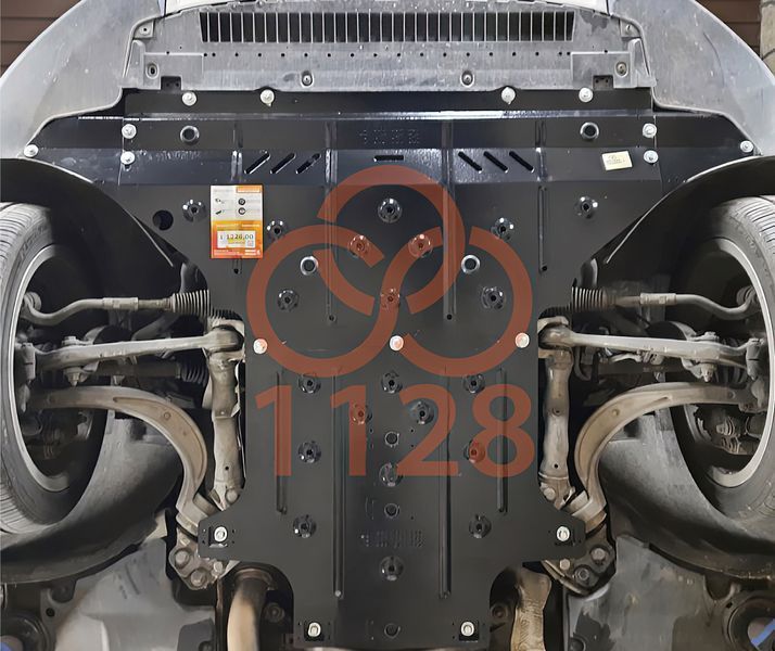 Захист двигуна і КПП для Audi A4 В8 2011-2015 KOLCHUGA Standart 1.1128.00 фото ##SPECS## Об'єм двигуна: 1.8TFSI; 2.0TFSI; 2.0TDI | Примітка: тільки електропідсилювач керма