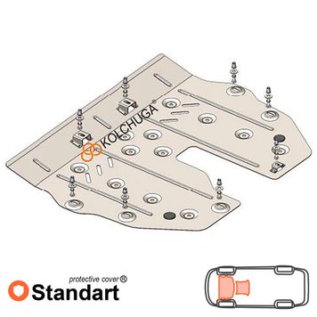 Захист двигуна і КПП для Acura RDX 3 2018- KOLCHUGA Standart 1.1183.00 фото