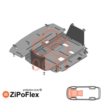 Захист двигуна, КПП і радіатора для Kia Ceed 2016-2018 KOLCHUGA ZiPoFlex 2.0641.00 фото