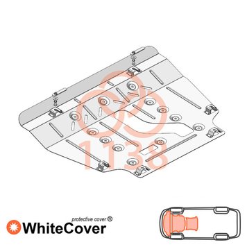 Захист двигуна, КПП і радіатора для Lexus NX 200t (AZ10) 2014-2021 KOLCHUGA WhiteCover 4.1138.00 фото