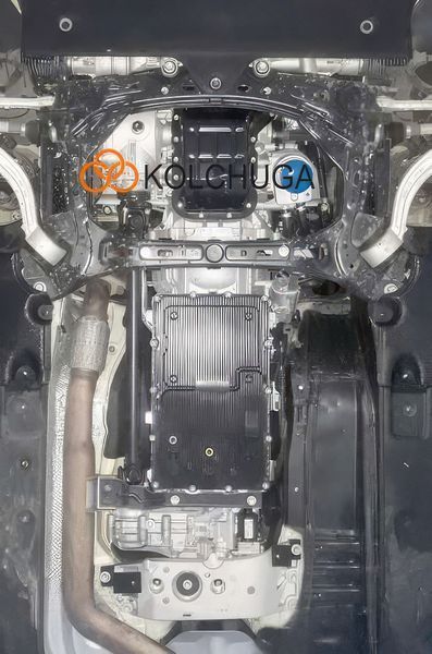 Захист двигуна, КПП і радіатора для Kia Stinger 2017- KOLCHUGA WhiteCover 4.0981.00 фото ##SPECS## Об'єм двигуна: V-2.0T-GDI | Примітка: АКПП / 4х4