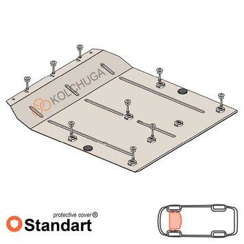Захист двигуна для Jaguar XE 2014- KOLCHUGA Standart 1.0625.00 фото