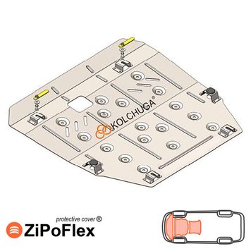 Захист двигуна, КПП і радіатора для Scion iM 2015-2017 KOLCHUGA ZiPoFlex 2.1157.00 фото