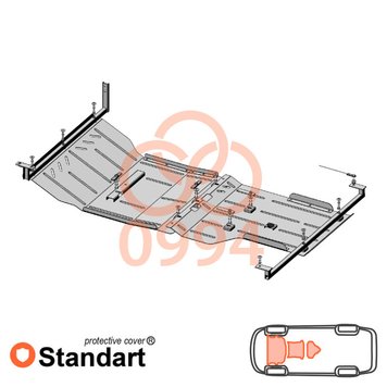 Захист двигуна, КПП і роздатки для Volkswagen Amarok I 2016-2020 KOLCHUGA Standart 1.0994.00 фото