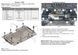 Защита двигателя, рулевой рейки для Mercedes-Benz W205 C 200 2014- KOLCHUGA Standart 1.1035.00 фото 7 ##SPECS## Объем двигателя: V-2,0D | Примечание: АКПП/задний привод