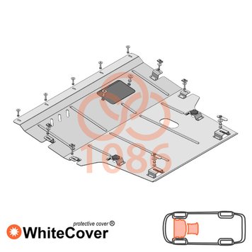 Захист двигуна і КПП для Nissan NV200 2009- KOLCHUGA WhiteCover 4.1086.00 фото