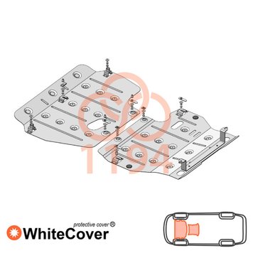 Захист двигуна і КПП для Subaru Outback 5 BS PZEV 2014-2019 KOLCHUGA WhiteCover 4.1194.00 фото