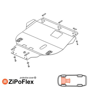 Захист двигуна і КПП для Ford Focus C-Max 2003-2010 KOLCHUGA ZiPoFlex 2.0115.00 фото