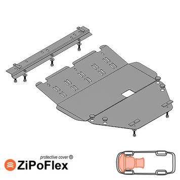 Захист двигуна, КПП і радіатора для Suzuki Swift 4 2005-2010 KOLCHUGA ZiPoFlex 2.0082.00 фото