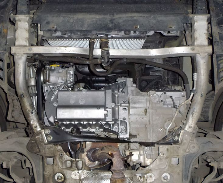Защита двигателя, КПП и радиатора для Peugeot 407 2004-2010 KOLCHUGA ZiPoFlex 2.0541.00 фото ##SPECS## Объем двигателя: V-2,0, 2,7HDi | Примечание:
