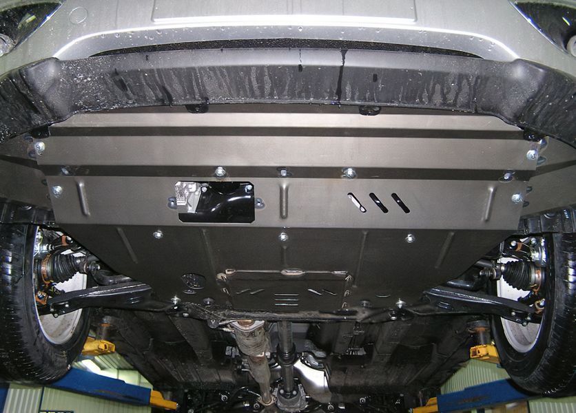 Защита двигателя, КПП и радиатора для Hyundai IX35 2010- KOLCHUGA WhiteCover 4.0286.00 фото ##SPECS## Объем двигателя: V-все Бензин | Примечание: АКПП / МКПП / кроме USA