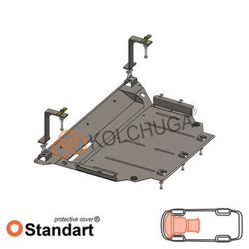 Захист двигуна, КПП і радіатора для Skoda Karoq 2016-2021 KOLCHUGA Standart 1.0768.01 фото
