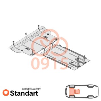 Захист двигуна і КПП для Mercedes-Benz Vito D W447 2014-2019 KOLCHUGA Standart 1.0915.00 фото