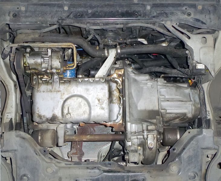 Захист двигуна, КПП і радіатора для Citroen Jumper I 1994-2006 KOLCHUGA Standart 1.0687.00 фото ##SPECS## Об'єм двигуна: V-2,0і з кондиціонером | Примітка: