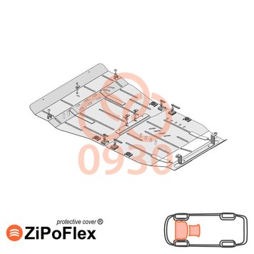 Захист двигуна і КПП для Subaru Legacy 5 BR / BM 2009-2012 KOLCHUGA ZiPoFlex 2.0930.00 фото