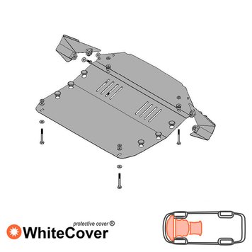 Захист двигуна, КПП і радіатора для Hyundai Tucson 2004-2015 KOLCHUGA WhiteCover 4.0041.00 фото
