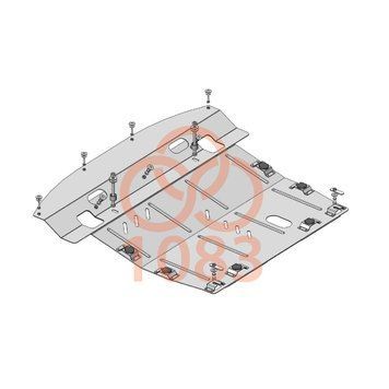 Захист двигуна, КПП і радіатора для Nissan Murano II Z51 2008-2014 KOLCHUGA ZiPoFlex 2.1083.00 фото ##SPECS## Об'єм двигуна: V-2,5D | Примітка: АКПП