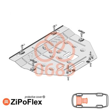 Захист двигуна і КПП для Ford Edge 2016-2019- KOLCHUGA ZiPoFlex 2.0689.00 фото