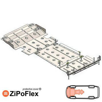 Захист двигуна, КПП, радіатора і роздатки для Ssаng Yong Musso 2018- KOLCHUGA ZiPoFlex 2.1282.00 фото