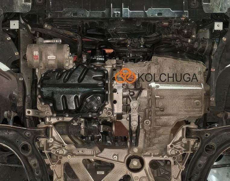 Защита двигателя и КПП для Audi A3 e-tron 2014- KOLCHUGA ZiPoFlex 2.1314.00 фото ##SPECS## Объем двигателя: 1.4 hybrid | Примечание: АКПП