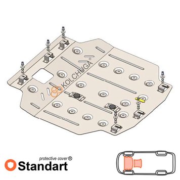 Захист двигуна і КПП для Citroen С-Crosser 2007-2013 KOLCHUGA Standart 1.1158.00 фото