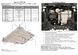Захист двигуна і КПП для Ford Focus IV 2019- KOLCHUGA ZiPoFlex 2.0947.00 фото 6 ##SPECS## Об'єм двигуна: V-1,5і; 1,5TDI; 2,0TDI | Примітка: АКПП; 2,0TDI -МКПП