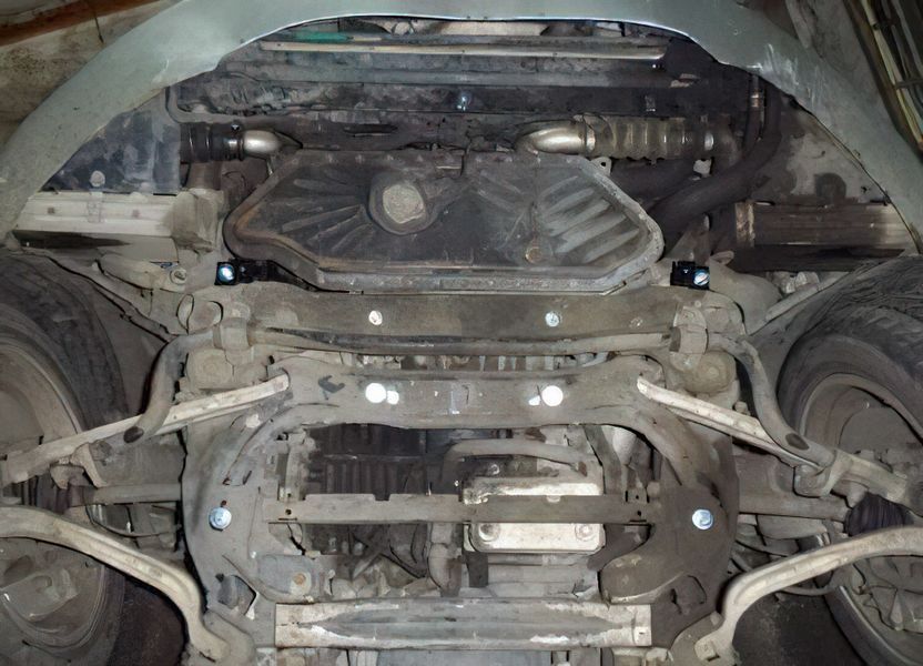 Защита двигателя, КПП и радиатора для Audi A8 D3 2005-2010 KOLCHUGA WhiteCover 4.0665.00 фото ##SPECS## Объем двигателя: 4.2TDI | Примечание: